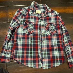 Red and green thick flannel